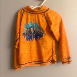 Uskinz Kids Orange UPF 50+ Rashguard Sun Shirt Size 6